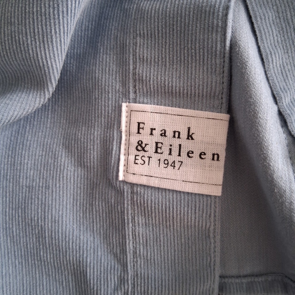 NWOT FRANK & EILEEN Womens Size Small Barry Corduroy Blue Long Sleeve Shirt $258 - Picture 8 of 16